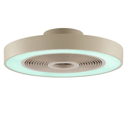 Brilliant - Plafonnier LED RGBW dimmable avec ventilateur CATANIA LED/37W/230V 2700-6500K Ø 48,6 cm beige + télécommande