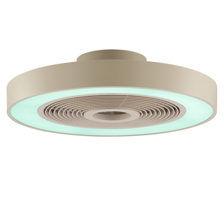 Brilliant - Plafonnier LED RGBW dimmable avec ventilateur CATANIA LED/37W/230V 2700-6500K Ø 48,6 cm beige + télécommande