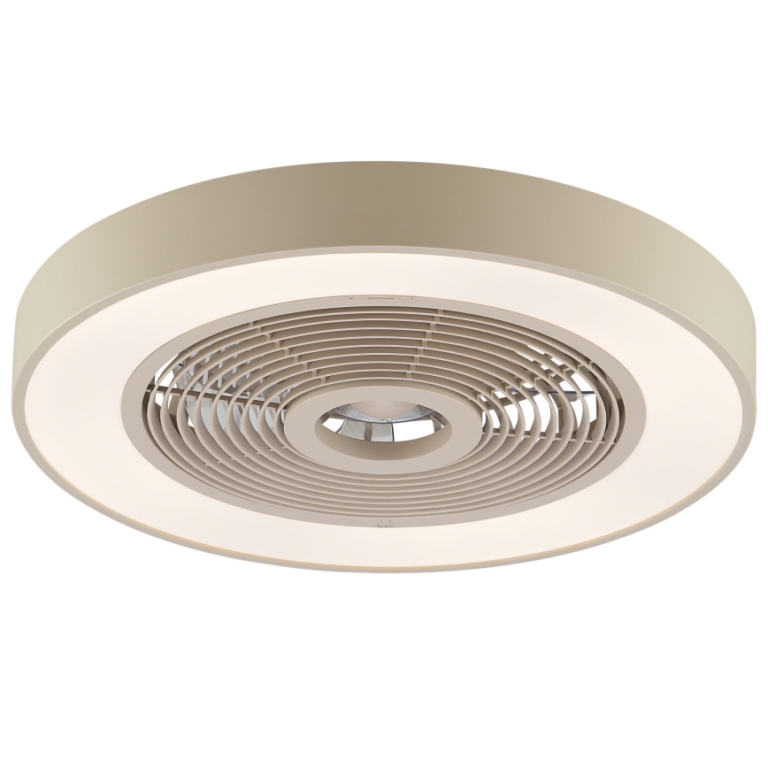 Brilliant - Plafonnier LED RGBW dimmable avec ventilateur CATANIA LED/37W/230V 2700-6500K Ø 48,6 cm beige + télécommande