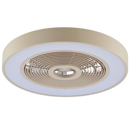Brilliant - Plafonnier LED RGBW dimmable avec ventilateur CATANIA LED/37W/230V 2700-6500K Ø 48,6 cm beige + télécommande