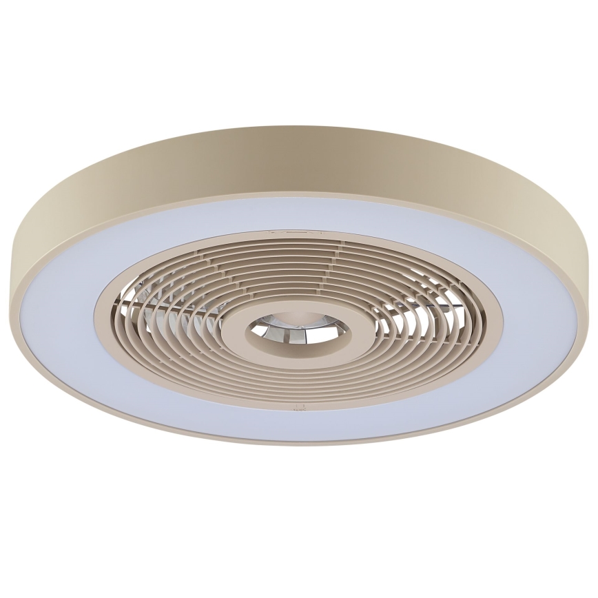 Brilliant - Plafonnier LED RGBW dimmable avec ventilateur CATANIA LED/37W/230V 2700-6500K Ø 48,6 cm beige + télécommande