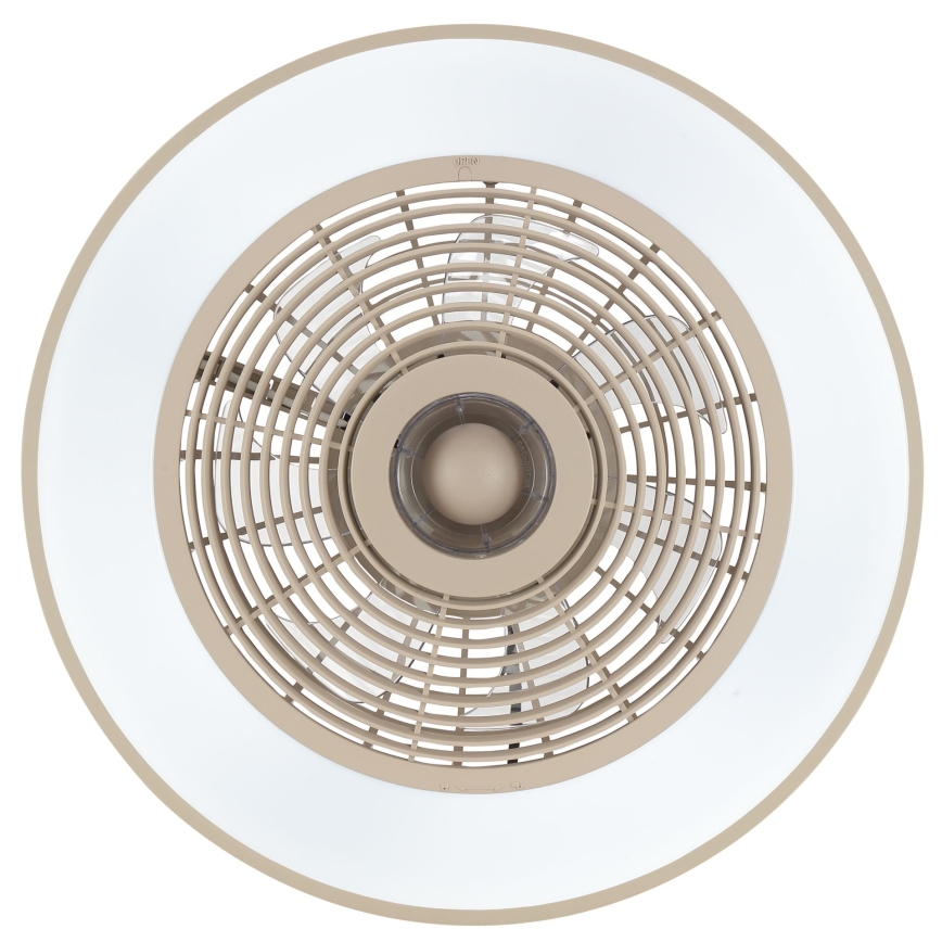 Brilliant - Plafonnier LED RGBW dimmable avec ventilateur CATANIA LED/37W/230V 2700-6500K Ø 48,6 cm beige + télécommande