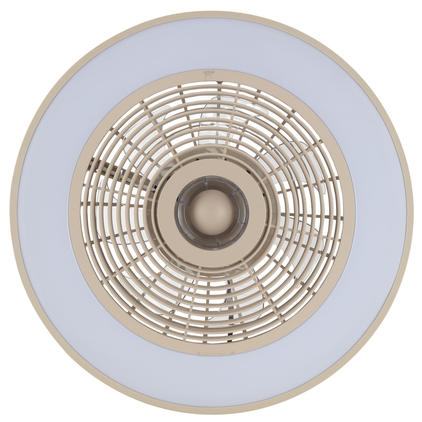 Brilliant - Plafonnier LED RGBW dimmable avec ventilateur CATANIA LED/37W/230V 2700-6500K Ø 48,6 cm beige + télécommande
