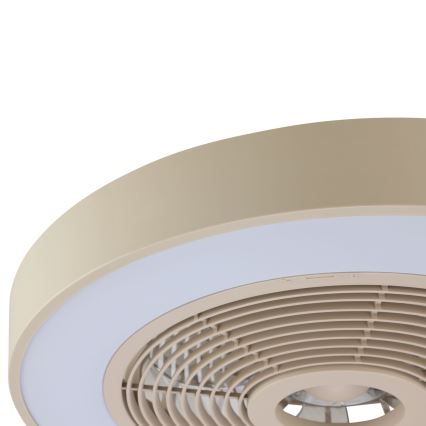Brilliant - Plafonnier LED RGBW dimmable avec ventilateur CATANIA LED/37W/230V 2700-6500K Ø 48,6 cm beige + télécommande