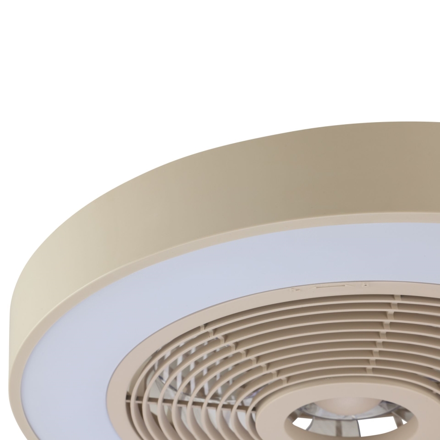 Brilliant - Plafonnier LED RGBW dimmable avec ventilateur CATANIA LED/37W/230V 2700-6500K Ø 48,6 cm beige + télécommande