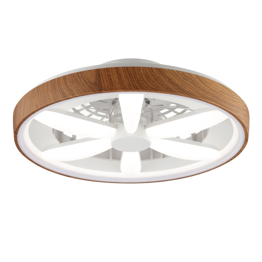 Brilliant - LED RGBW Ventilateur de plafond à intensité variable GAIANO LED/24W/230V 2700-6500K d. 48 cm marron + Télécommande