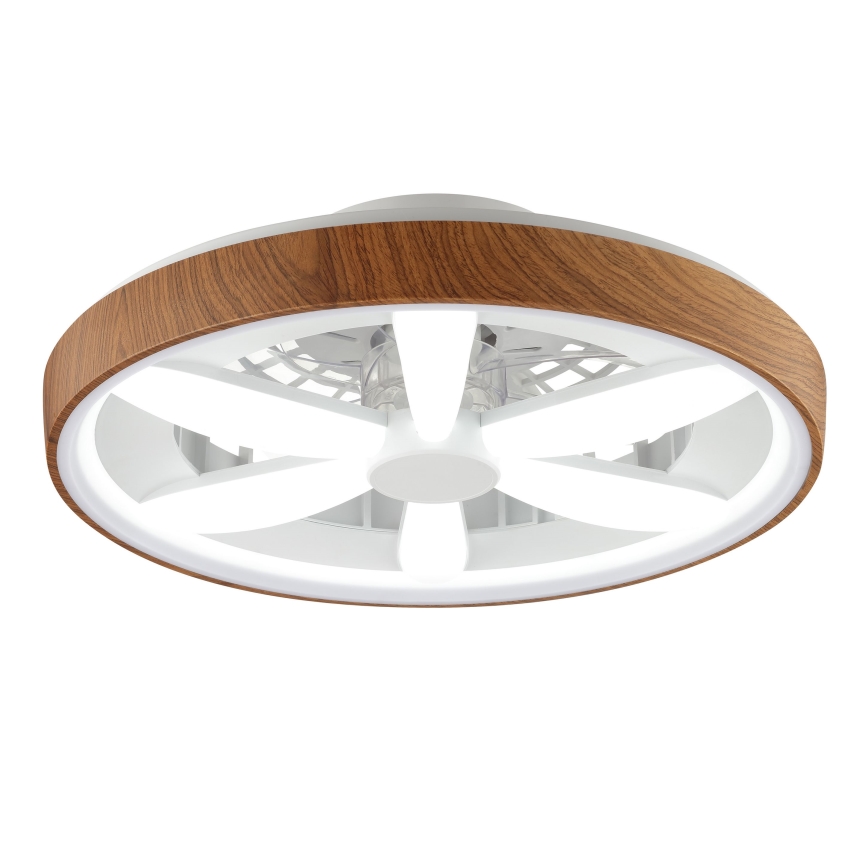 Brilliant - LED RGBW Ventilateur de plafond à intensité variable GAIANO LED/24W/230V 2700-6500K d. 48 cm marron + Télécommande