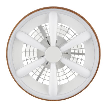 Brilliant - LED RGBW Ventilateur de plafond à intensité variable GAIANO LED/24W/230V 2700-6500K d. 48 cm marron + Télécommande