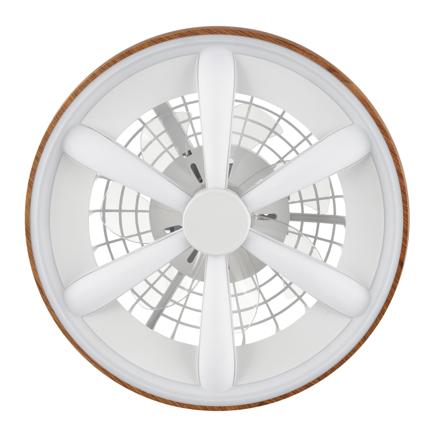 Brilliant - LED RGBW Ventilateur de plafond à intensité variable GAIANO LED/24W/230V 2700-6500K d. 48 cm marron + Télécommande