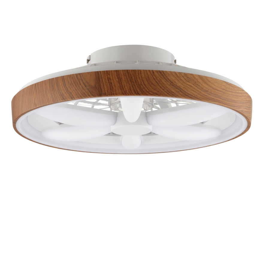 Brilliant - LED RGBW Ventilateur de plafond à intensité variable GAIANO LED/24W/230V 2700-6500K d. 48 cm marron + Télécommande