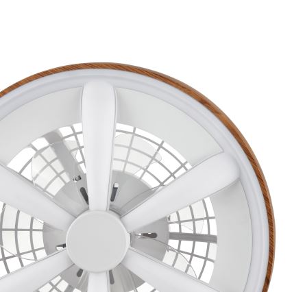 Brilliant - LED RGBW Ventilateur de plafond à intensité variable GAIANO LED/24W/230V 2700-6500K d. 48 cm marron + Télécommande