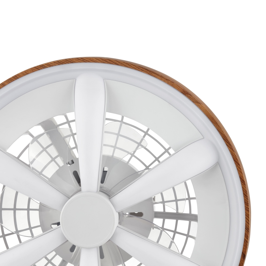 Brilliant - LED RGBW Ventilateur de plafond à intensité variable GAIANO LED/24W/230V 2700-6500K d. 48 cm marron + Télécommande