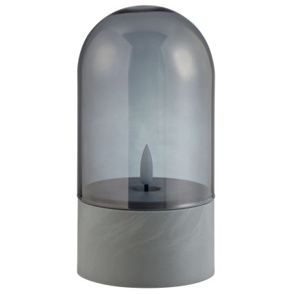 Brilliant - Lot de 2 bougies LED ILLUSION LED/2xAA IP44 gris / noir fumé