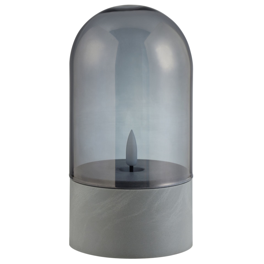 Brilliant - Lot de 2 bougies LED ILLUSION LED/2xAA IP44 gris / noir fumé