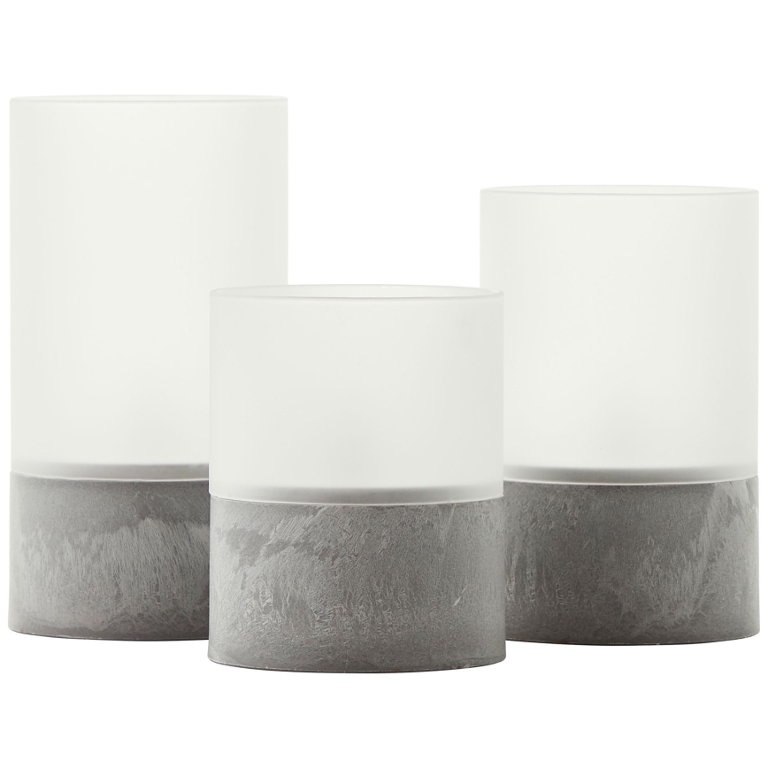 Brilliant - Lot de 3 bougies LED BOUGIE LED/2xAA IP44 gris/blanc