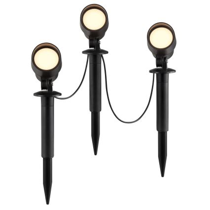 Brilliant - Lot de 3 lampes d'extérieur KAMARA LED/8,5W/230V IP44 noires