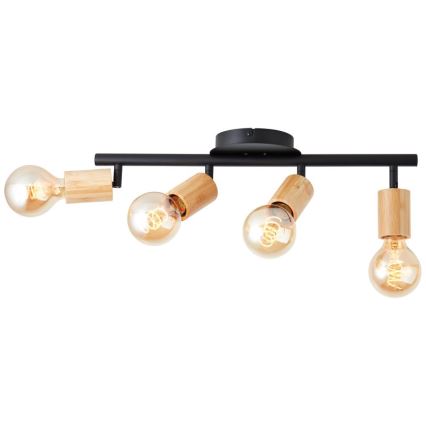 Brilliant - Luminaire à spots 4xE27/28W/230V bambou