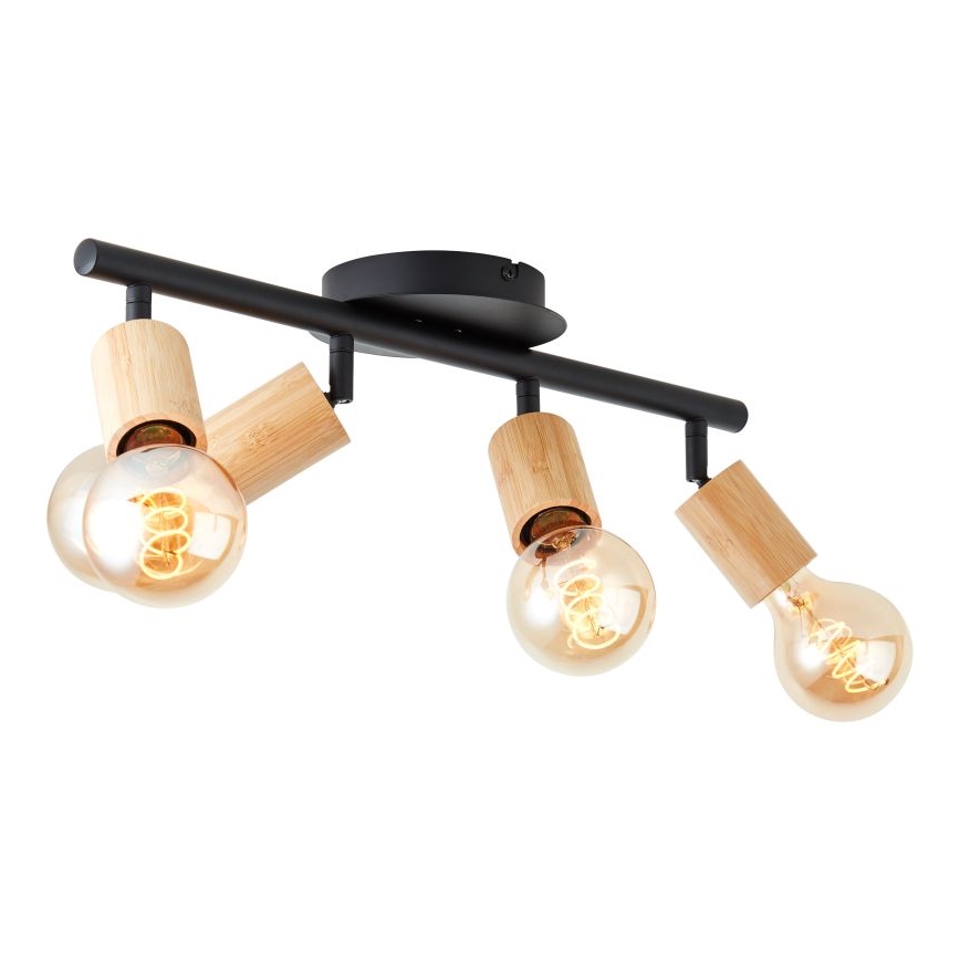 Brilliant - Luminaire à spots 4xE27/28W/230V bambou