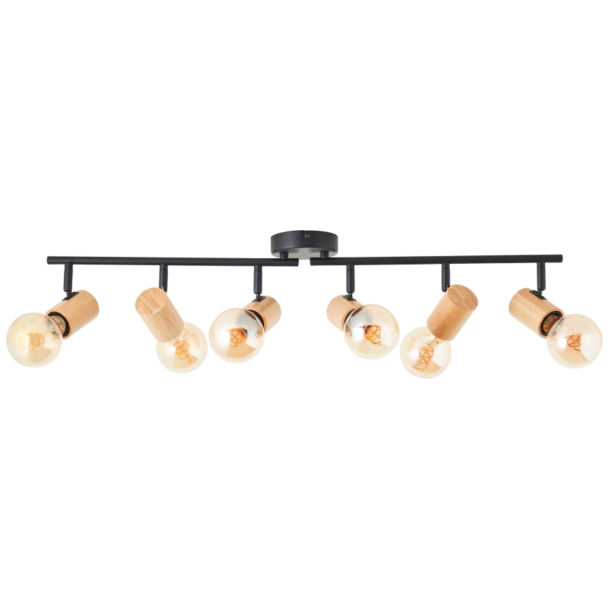 Brilliant - Luminaire à spots KERRY 6xE27/40W/230V noir/bambou