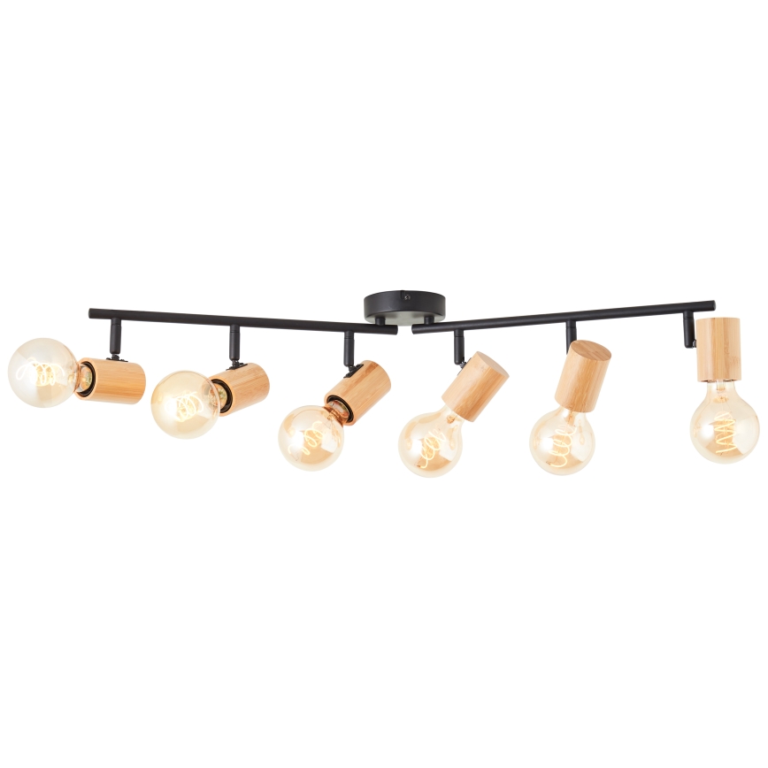 Brilliant - Luminaire à spots KERRY 6xE27/40W/230V noir/bambou