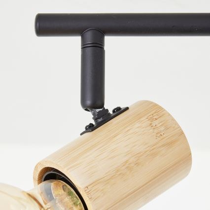 Brilliant - Luminaire à spots KERRY 6xE27/40W/230V noir/bambou
