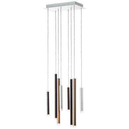 Brilliant - LED Lustre dimmable suspendu sur câble CEMBALO LED/32W/230V chrome mat/noir/marron