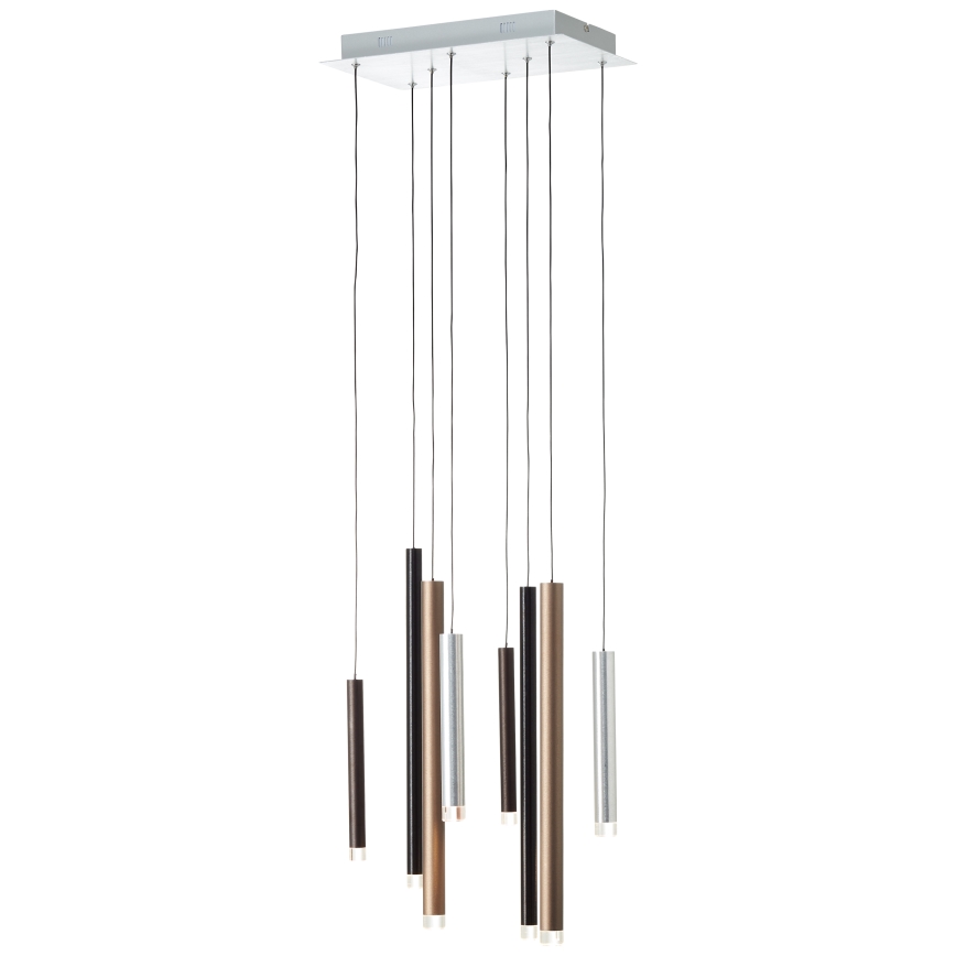 Brilliant - LED Lustre dimmable suspendu sur câble CEMBALO LED/32W/230V chrome mat/noir/marron