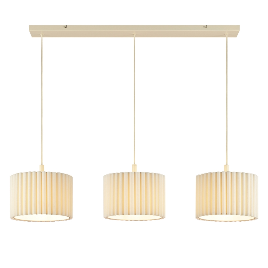 Brilliant - Lustre sur câble VELIN 3xE27/20W/230V crème