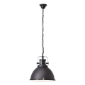 Brilliant - Lustre suspendu à chaîne JESPER GLAS 1xE27/60W/230V noir