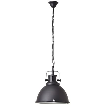 Brilliant - Lustre suspendu à chaîne JESPER GLAS 1xE27/60W/230V noir