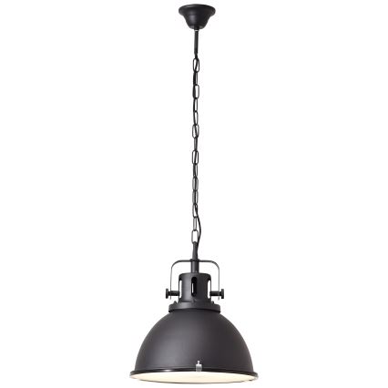 Brilliant - Lustre suspendu à chaîne JESPER GLAS 1xE27/60W/230V noir
