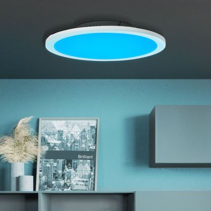 Brilliant - Plafonier RGBW à intensité variable ABIE LED/24W/230V 2700-6500K + télécommande