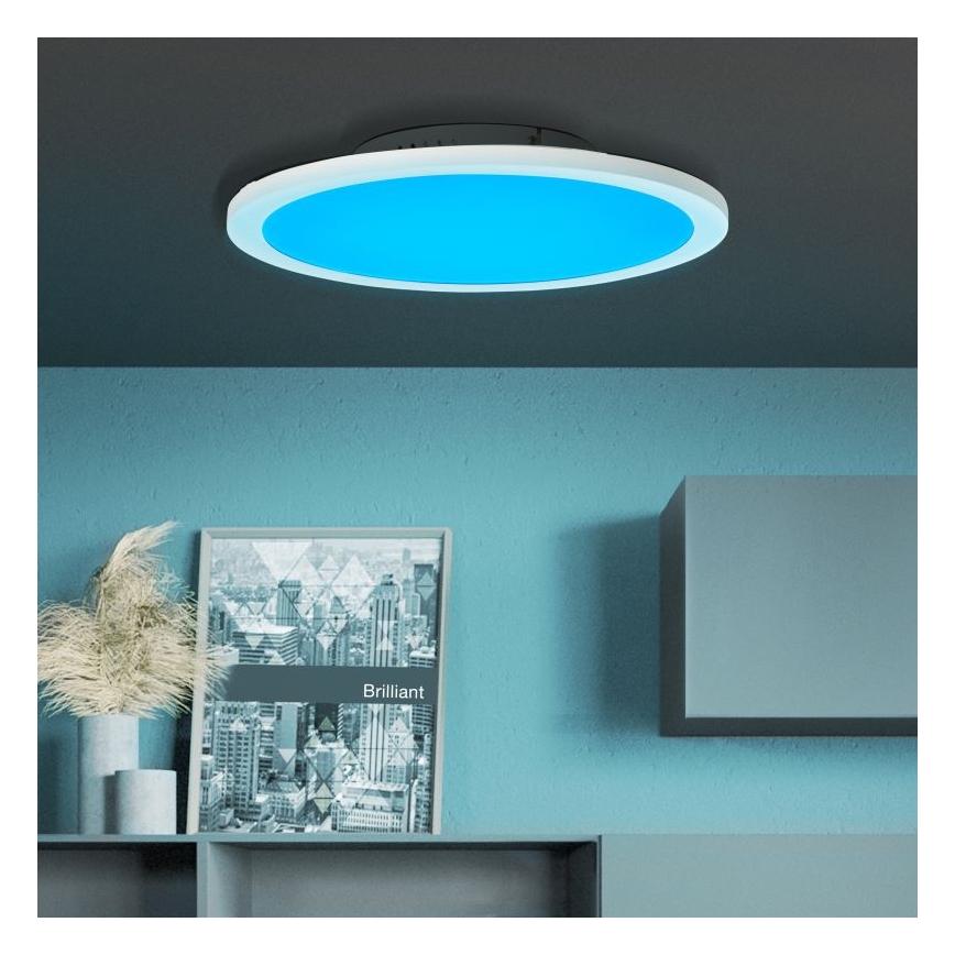 Brilliant - Plafonier RGBW à intensité variable ABIE LED/24W/230V 2700-6500K + télécommande