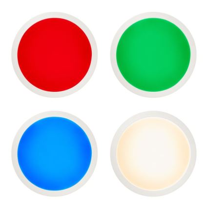Brilliant - Plafonier RGBW à intensité variable ABIE LED/24W/230V 2700-6500K + télécommande