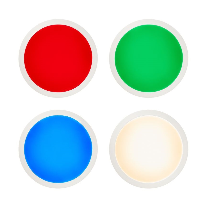Brilliant - Plafonier RGBW à intensité variable ABIE LED/24W/230V 2700-6500K + télécommande