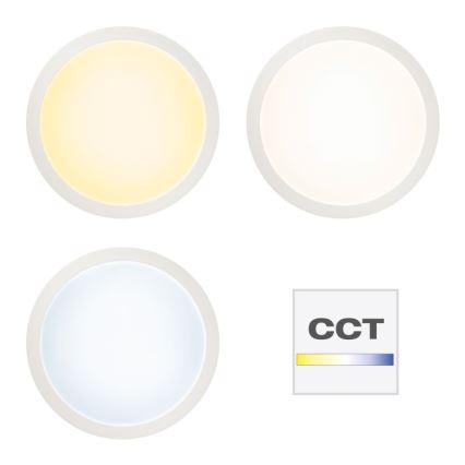 Brilliant - Plafonier RGBW à intensité variable ABIE LED/24W/230V 2700-6500K + télécommande