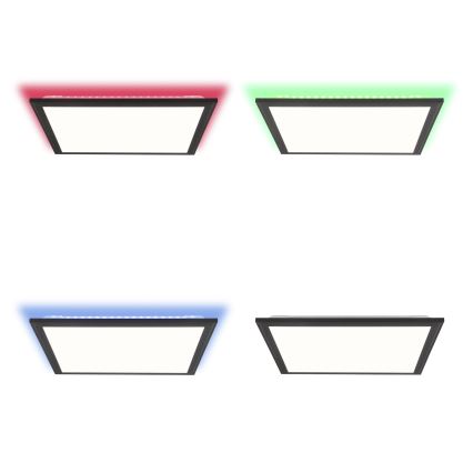 Brilliant - Plafonier RGBW à intensité variable ALLIE LED/24W/230V 2700-6500K noir + télécommande