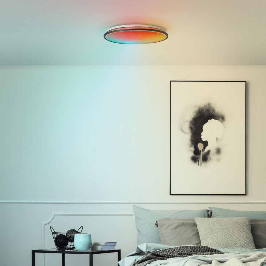 Brilliant - Plafonier RGBW à intensité variable HEIDA LED/30W/230V 3000-6500K + Télécommande