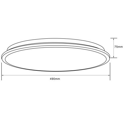 Brilliant - Plafonier RGBW à intensité variable HEIDA LED/30W/230V 3000-6500K + Télécommande