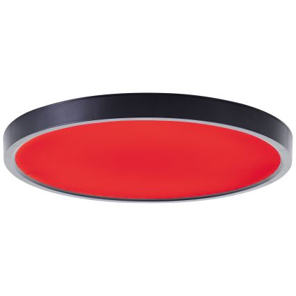 Brilliant - Plafonier RGBW à intensité variable LOTTI LED/16W/230V 3000K d. 30 cm noir Wi-Fi Tuya + Télécommande