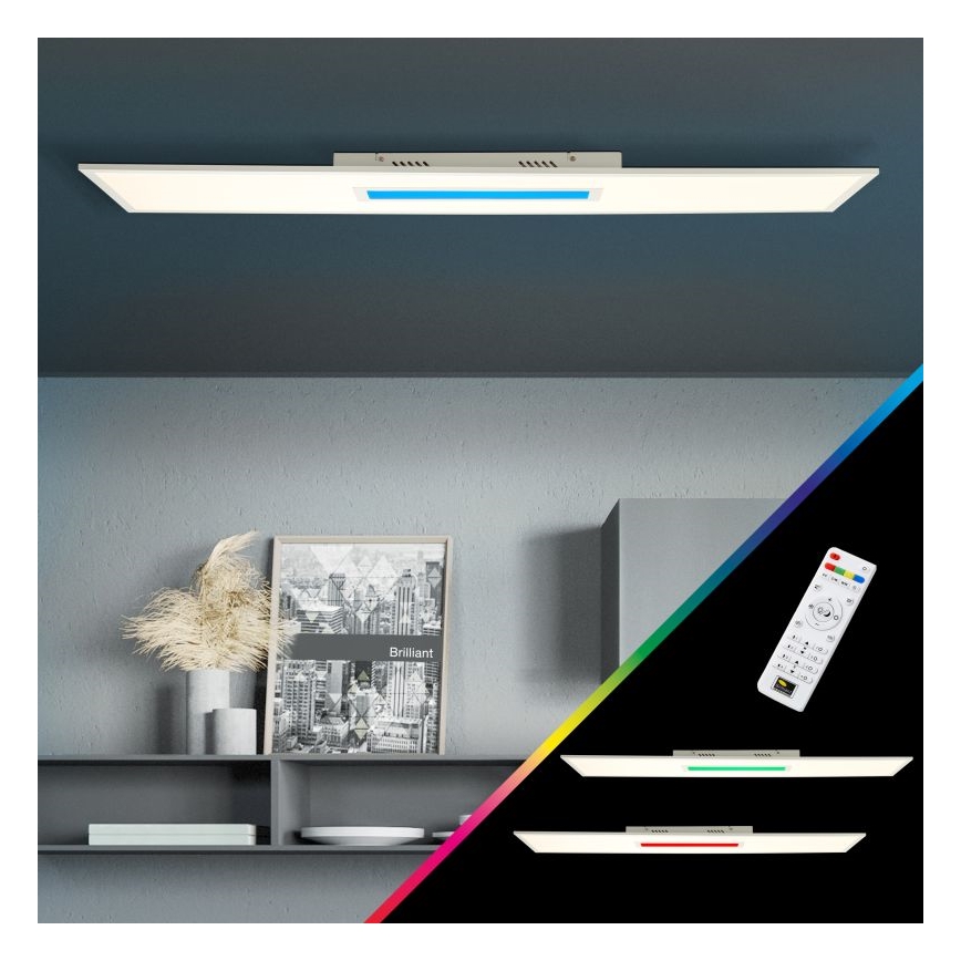 Brilliant - Plafonier RGBW à intensité variable ODELLA LED/37W/230V 2700-6500K + télécommande