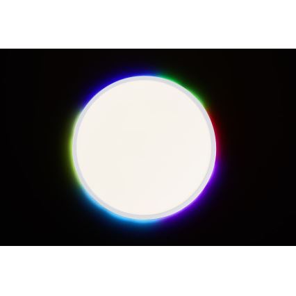 Brilliant - Plafonier RGBW à intensité variable SALTERY LED/22W/230V 3000-6500K + télécommande
