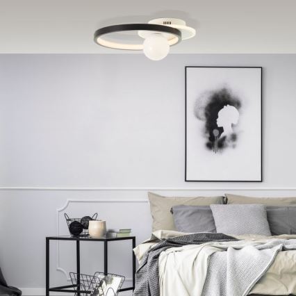 Brilliant - Plafonnier à intensité variable ATLANTA LED/24W/230V noir/blanc