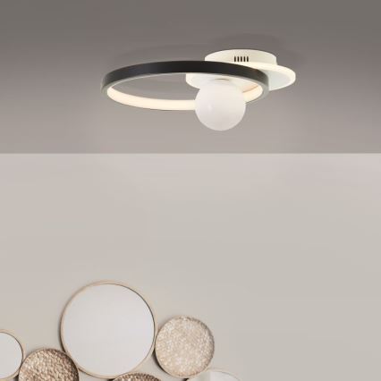 Brilliant - Plafonnier à intensité variable ATLANTA LED/24W/230V noir/blanc