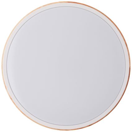 Brilliant - Plafonnier à intensité variable BAARLO LED/24W/230V d. 35 cm blanc/figuier caoutchouc - FSC certifié