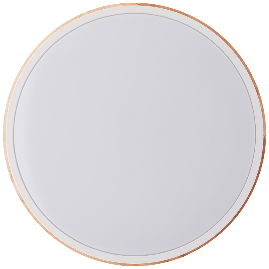 Brilliant - Plafonnier à intensité variable BAARLO LED/24W/230V d. 35 cm blanc/figuier caoutchouc - FSC certifié