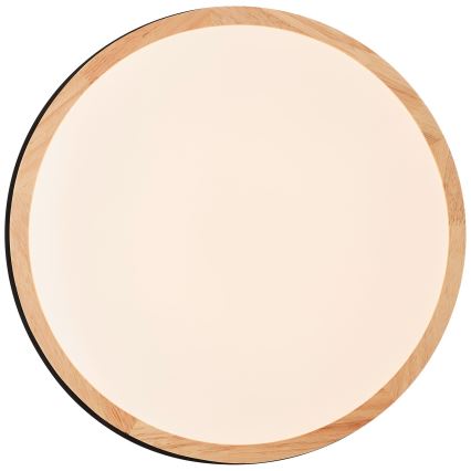 Brilliant - Plafonnier à intensité variable BAARLO LED/24W/230V d. 35 cm noir/figuier caoutchouc - FSC certifié