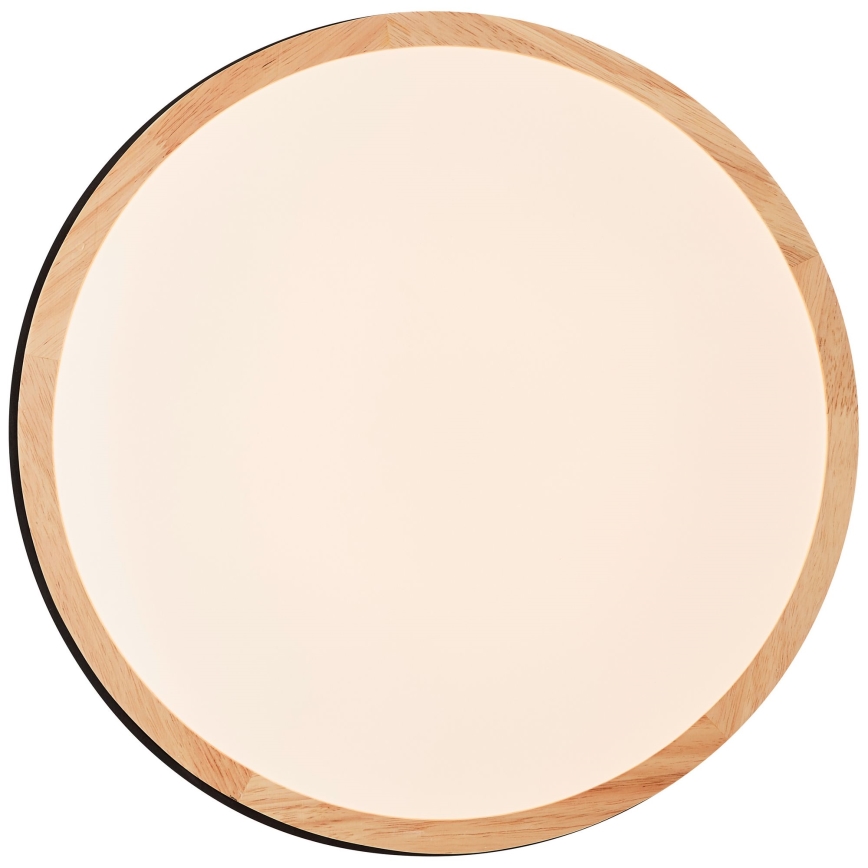 Brilliant - Plafonnier à intensité variable BAARLO LED/24W/230V d. 35 cm noir/figuier caoutchouc - FSC certifié
