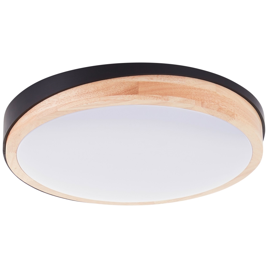 Brilliant - Plafonnier à intensité variable BAARLO LED/24W/230V d. 35 cm noir/figuier caoutchouc - FSC certifié