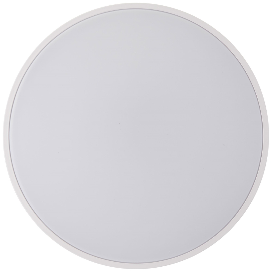 Brilliant - Plafonnier à intensité variable BAARLO LED/36W/230V 3000-6500K d. 50 cm blanc/figuier caoutchouc + télécommande - FSC certifié